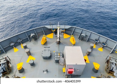 Bow Of The Cargo Ship.