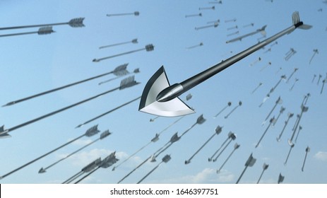Bow and crossbow arrows, valentine arrow - Shutterstock ID 1646397751