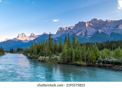 Bow River Near Canmore Town