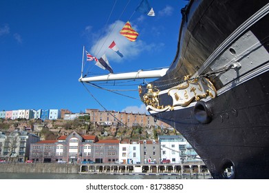 Bow Of The SS Great Britain In Bristol Harbour, UK