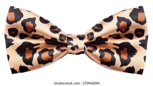 Bow Tie Animal Print With Leopard Pattern