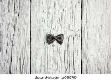 Bow Tie Pasta On Wood