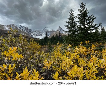 The Bow Valley Parkway In Autumn Colors Near Banff Canada