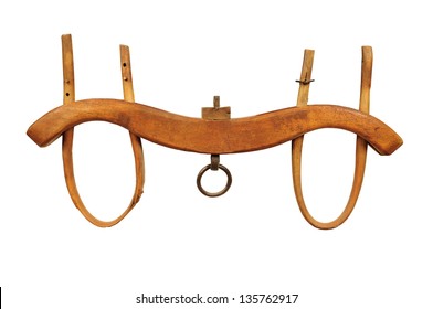 Bow yoke for oxen against white - Shutterstock ID 135762917