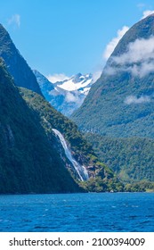Bowen falls at Milford Sound in New Zealand