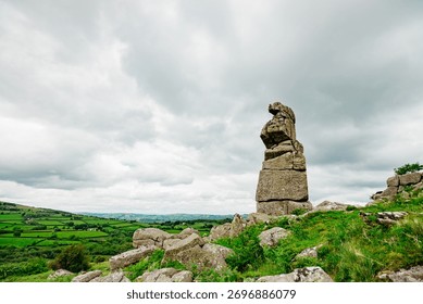 Bowerman's Nose—a stack of weathered granite—Dartmoor, Devon, England, UK
