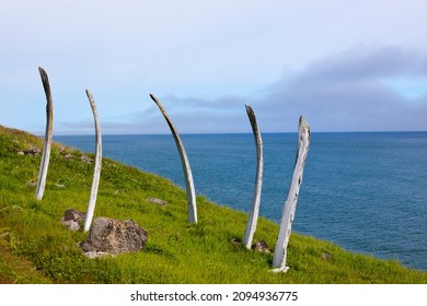 Bowhead Whale Ribs In Arch Formation, Cape Dezhnev, Most Eastern Corner Of Eurasia, Russian Far East