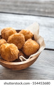 Bowl Of Arancini - Rice Balls With Mozzarella