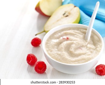 Bowl Of Baby Food, Healthy Breakfast Porridge