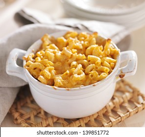 Bowl Of Baked Macaroni And Cheese