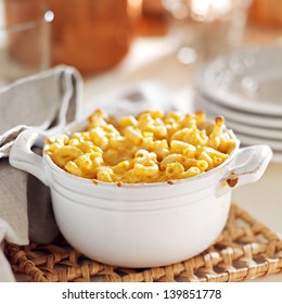 Bowl Of Baked Macaroni And Cheese