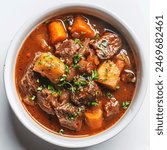 a bowl of beef stew