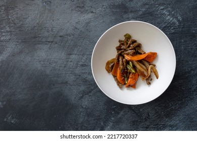 Bowl Of Beef StirFry With Room For Copy