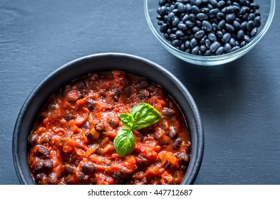 Bowl Of Black Bean Chili