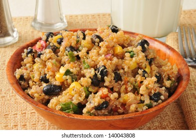 A Bowl Of Black Bean And Quinoa Salad