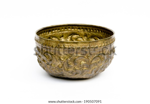 Bowl Brass Thai Art Sculpture Stock Photo (Edit Now) 190507091