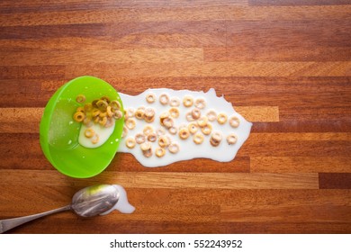 Bowl Of Cereal Spilled On Floor