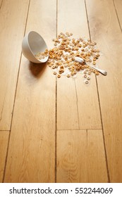 Bowl Of Cereal Spilled On Floor