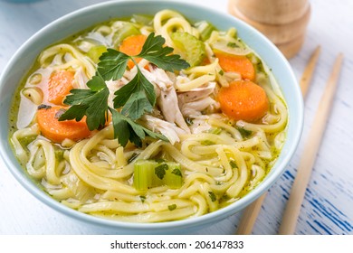 Bowl Chicken Noodle Soup Stock Photo 206147833 | Shutterstock