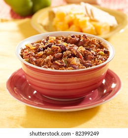 Bowl Of Chili With Beans And Beef