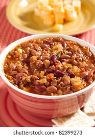 Bowl Of Chili With Beans And Beef