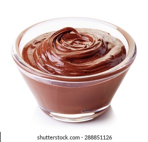 bowl of chocolate cream isolated on white background - Powered by Shutterstock