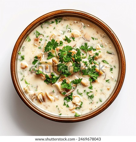 a bowl of clam chowder 