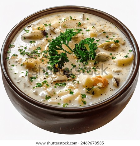 a bowl of clam chowder 