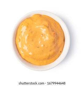 Bowl With Cocktail Sauce Isolated On White Background