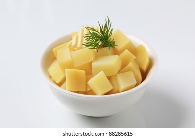 Bowl of cooked potatoes