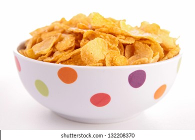 Bowl Of Corn Flakes Cereal