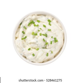 Bowl Of Creamy Cheese Spread With Chives