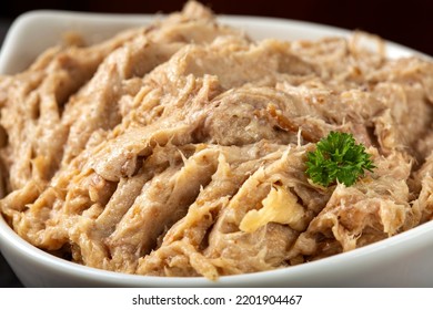 Bowl With Creamy Pork Pate - Close Up View