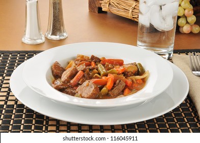 A Bowl Of Delicious Beef Pot Roast With Vegetables