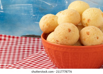 A Bowl Of Delicious Cheese Bread (pão De Queijo). Copy Space