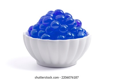 Bowl Filled with Popping Boba Isolated on a White Background - Shutterstock ID 2206076187