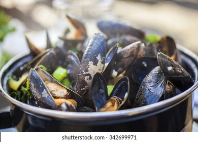 Bowl Of Fresh Mussels Moules Mariniere