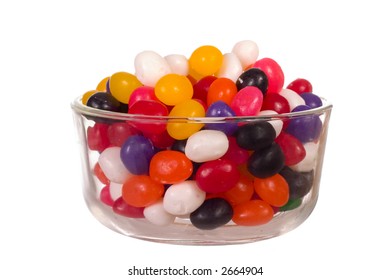 Bowl Full Jelly Beans Isolated Over Stock Photo 2664904 | Shutterstock