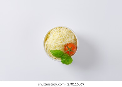 Bowl Of Grated Parmesan Cheese