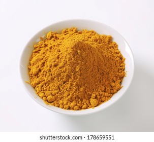 Bowl With Ground Curry Powder