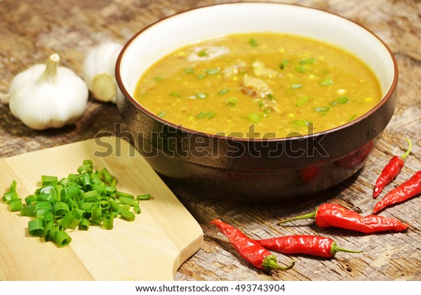 Bowl Haleem Soup Ingredients Stock Photo (Edit Now) 493743904