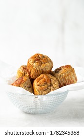 Bowl With Homemade Banana Muffin