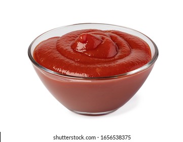 Tomato Sauce Wooden Bowl Isolated On Stock Photo (Edit Now) 1810817539