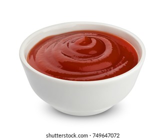 Ketchup Bowl Isolated On White Background Stock Photo (Edit Now) 529627267