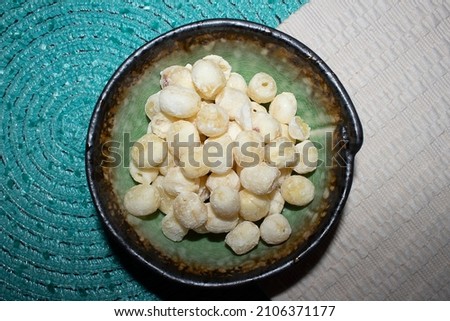 Bowl of lotus seed candy for the Lunar New Year