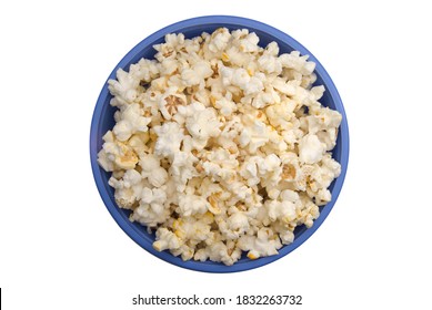 A bowl of popcorn isolated on a white background. - Shutterstock ID 1832263732