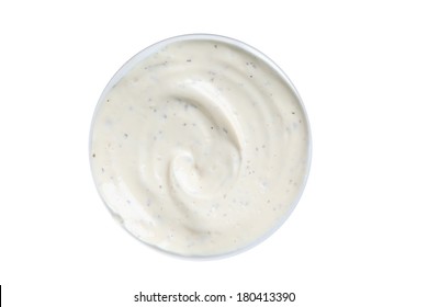 Bowl of ranch dip, cut out on white background - Shutterstock ID 180413390
