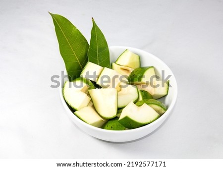 Image, Stock Photo **Bowl of raw green mung beans with a spoon, dark backdrop**
