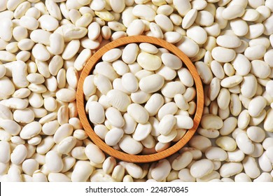 Bowl Of Raw Lima Beans