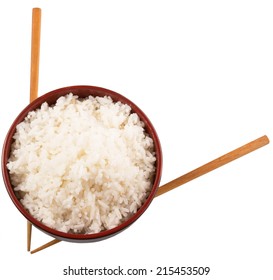 Bowl Rice Pair Chopstick Over White Stock Photo 215453509 | Shutterstock